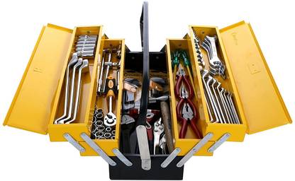 DURELO DKT-87, Multi Tool Set Box for Professionals & DIY use in Home ( 87 Pieces) Workshop & Garage Tool Box