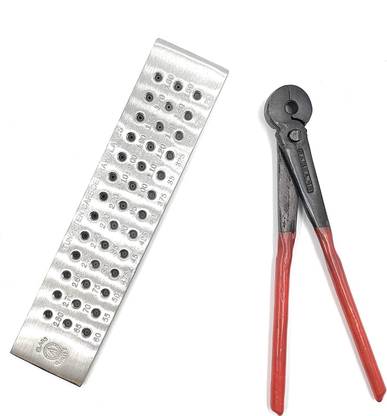 NEWTIMEGOODS NTG Tungsten Carbide Drawplate 52 Holes Round 0.26mm-4.1mm Die for Drawing Wires Multi Vise Tool
