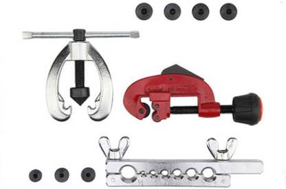 uptodatetools Double Flaring Tool Kit for 3/16"-5/8" Auto Brake Line Tube Cutter Multi Vise Tool