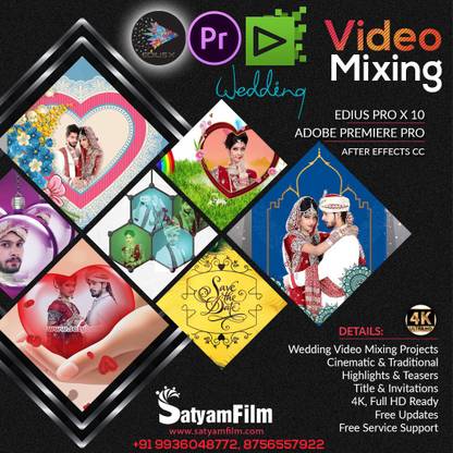 Satyam Film Edius Pro X/10/9/8 & Adobe After Effects Projects Dongle With 2TB Internal HDD Wedding Project