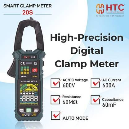 HTY HTC Instrument 20S 600A AC Smart Clamp Meter Digital Multimeter