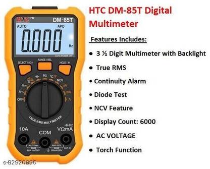 HTC Instruments DM-85T Digital Multimeter (Multicolor 6000 Counts) Digital Multimeter
