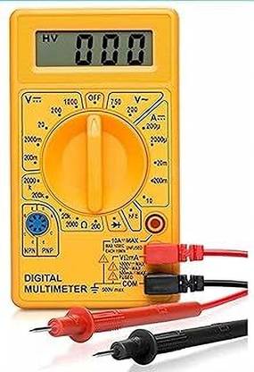 Mystte Output Voltage Ampere Ohm Tester Probe DC AC LCD Overload Protection Pack of 1 Digital Multimeter