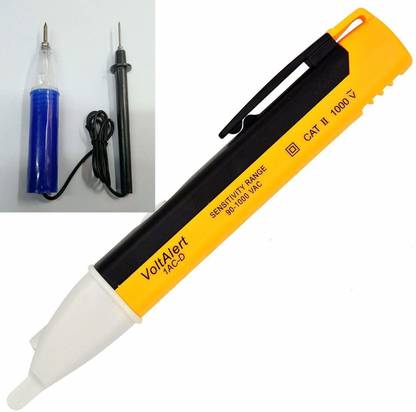 Gadariya King Continuity Tester with Voltage Tester battery to check all Cables Cords & Wires Analog Multimeter (Black 4000 Counts)New Arrival With Buzzer + Led Flash Light VoltAlert 1AC-D 90-1000VAC Voltage Tester Voltage Meter Non Contact Electric Voltage Power Detector Electrical Testing Pen Tester Multimeter Induction Test Pencil Analog Voltage Tester (PACK OF 2) Analog Multimeter