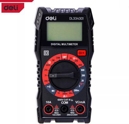 Deli DL334301 Digital Multimeter 3 1/2 Way CAT III 600V Digital Multimeter