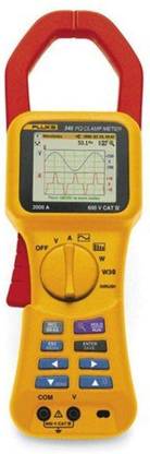 FLUKE 345 Power Quality Clamp Meter, LCD Display, 3 Degrees Accuracy, 0.001 Resolution Digital Multimeter