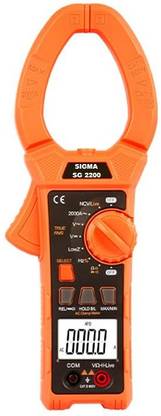 SIGMA AC DC 2000A TRMS Clamp Meter SG 2200, 2000 Volt + 2000 A Current AC & DC Digital Multimeter