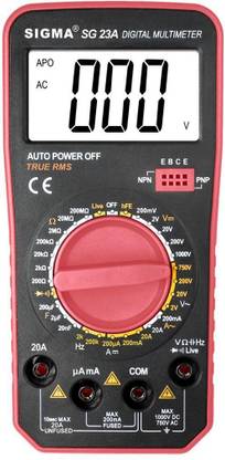 SIGMA SG 23A TRMS with Frequency & Capacitance, Current Upto 20A Digital Multimeter