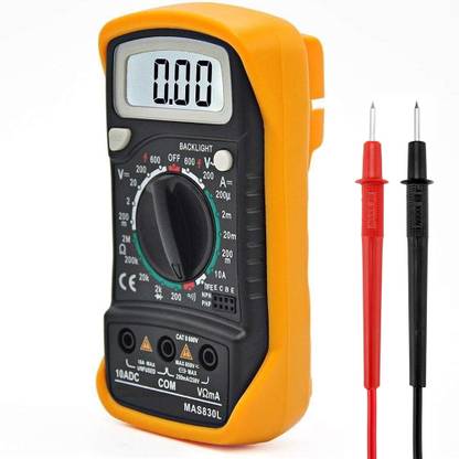 BALRAMA Unity 830L Digital LCD Pocket Multi Meter/AC-DC Voltage/with Back Light (Yellow) Digital Multimeter  (2000 Counts)