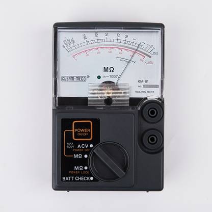 Kusam-meco Analog Insulation Resistance Tester KM 81|Easy To Operate| 1 Year Warranty Analog Multimeter
