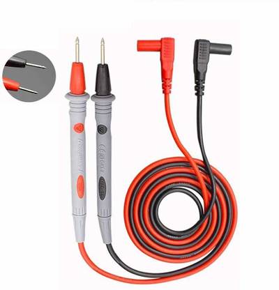 SYMFONIA 1000 Volt 20 Amp Universal Multimeter Lead Probes Plug Test Cable Wire Pen Thin Tip Needle for Multi Meter, Clamp Meter, Volt Meter, Electronic Work with Ultra Fine Imported High Quality Super Softer Anti freezing Silicon Probe for Digital Multimeter Digital Multimeter