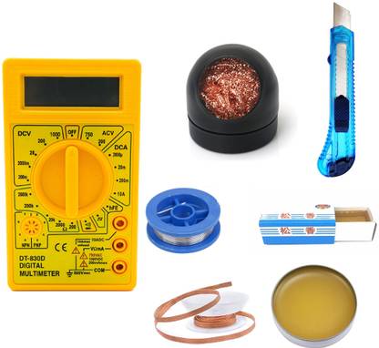 Crafts Haveli Multimeter & Tip Cleaner & Knife Cutter, 4in1 Soldering Iron Accessories Digital Multimeter
