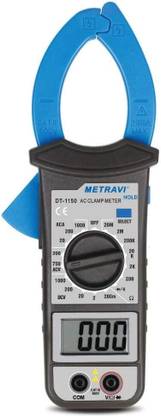 Metravi DT-1150 Digital AC Clamp Meter upto 1000A with full function overload protection Digital Multimeter