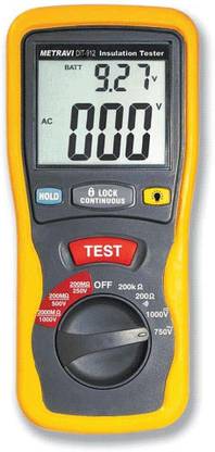 Metravi DIT-912 Fully-protected Digital Insulation Tester with Analogue Bargraph Digital Multimeter