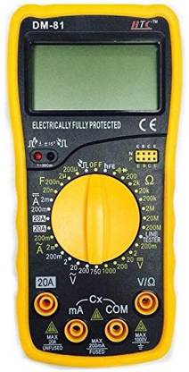 HTC Instruments DM-81 3½ Digital Multimeter Capacitance Diode Transistor and Live Tester Digital Multimeter