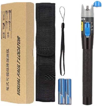 Techtest Visual Fault Locator 30mw Optic Fiber Visual Fault Locator Pen Type Visual Fault Locator Fiber Optic Cable Tester Pen Telecom FTTH Optical Laser Source Locater SC FC ST Connector Red Light Test Product Equipment Telecom Tester visual Fault Locator for CATV Engineering Other Fiber-Optic Project Cabling System Analog Multimeter