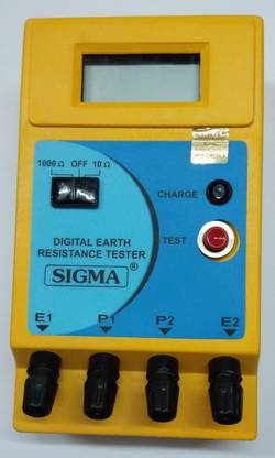 SIGMA Digital Earth Resistance Tester (0-10-1000 Ohms) Without Accessories Digital Multimeter