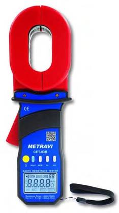 Metravi CET-03B Clamp-on Earth and Ground Resistance Tester with Bluetooth Digital Multimeter