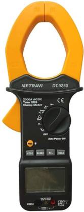 Metravi DT-9250 Big-jaw TRMS AC/DC Clamp Meter 2000A, Fully-protected Digital Multimeter