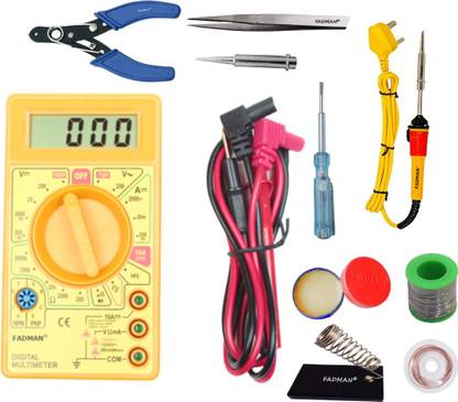 FADMAN MMTSAKMOLSQHR High Quality 25W Soldering Iron Equipments Combo Pack With Digital Multimeter