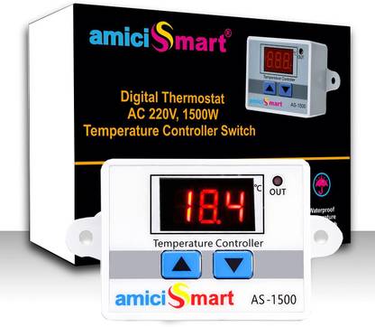 amiciSmart -50~110C Intelligent Digital Thermostat AC 220V 1500W Digital Temperature Controller Switch Multipurpose Controller