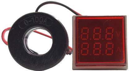 iBAT SOLUTIONS AC 50-500V 0-100A Square Digital LED Voltmeter Ammeter Multipurpose Controller