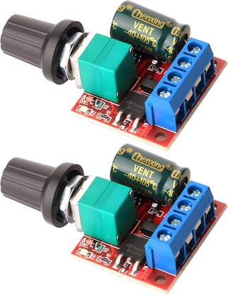 shockley 5A 5V-35V DC Motor Speed Controller 6V 12V 24V PWM Variable Regulator (2 Pc) Multipurpose Controller