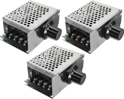 shockley 4000W SCR Triac AC 220V Voltage Regulator Speed Controller Light Dimmer (3 Pc) Multipurpose Controller