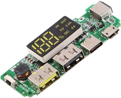 shockley electronics 18650 Lithium Battery Charging Module 5V 2.4A USB-C PowerBank LED Display (1 PC) Multipurpose Controller