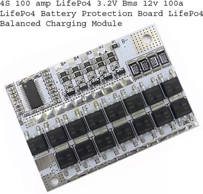 electrolight 4S 100 amp LifePo4 3.2V BMS Battery Protection Board Balanced Charging Module Micro Controller Board Electronic Hobby Kit