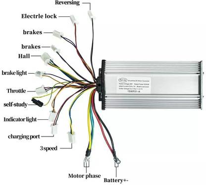 YTM 48V 1000W Brushless Intelligent DC Motor Controller for Electric Scooter Multipurpose Controller