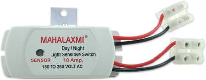 MAHALUXMI Auto Day/Night on and off Photocell, LDR Sensor Switch (10 Amp) (Water Proof) Multipurpose Controller