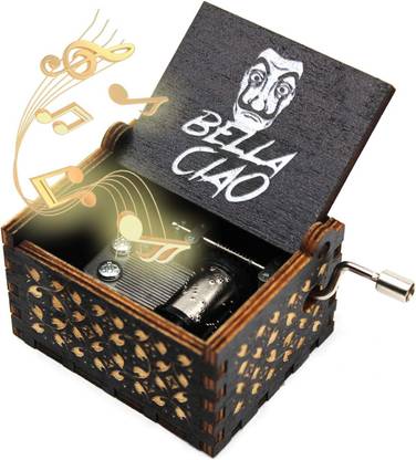 Fusked Money Heist Hand Cranked Collectable Wooden Bella ciao Tune la casa de Papel Music Box