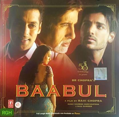 BAABUL A FILM BY RAVI CHOPRA Audio CD Standard Edition
