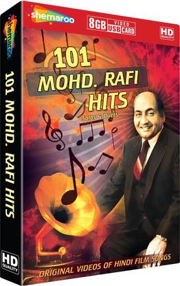 Music Card 101 Mohd. Rafi Hindi Video Songs 8 GB Pendrive Collector's Edition