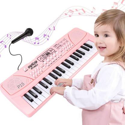 Just97 37 Key Piano Keyboard Toy for Kids P7 37 Key Piano Keyboard with Mic & Charger P7 Analog Portable Keyboard