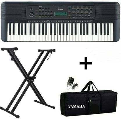 YAMAHA PSR - E273 + CARRY CASE + DOUBLE PIPE STAND + 5 LED LIGHTS PSR - E283 Digital Portable Keyboard