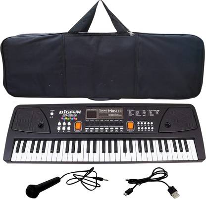 DOMENICO 630BAG Electronic Digital Piano Keyboard 61 Keys- Multi-Function Portable Piano Keyboard Electronic Organ with Charging Function for Beginners- Chargeable With Piano Bag Digital Digital Piano