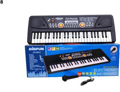 AS TRADERS BF530 - 49 Key Piano Keyboard with Mic & USB Cable BF103 49-KEY Analog Portable Keyboard