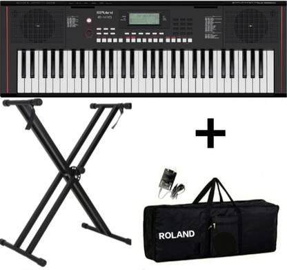 Roland E-X10 KEYBOARD + CARRY CASE + DOUBLE PIPE STAND Digital Arranger Keyboard