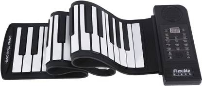 Bibox Flexible Roll-up Piano | Soft Silicone MIDI Electronic Music Keyboard |Mobile Musical Instrument for Children and Beginners Analog Portable Keyboard