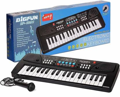 BHALALA ENTERPRISE PIANIO 37 Keys BIGFUN Piano Keyboard For Kids With Microphone & DC Power Option Analog Portable Keyboard