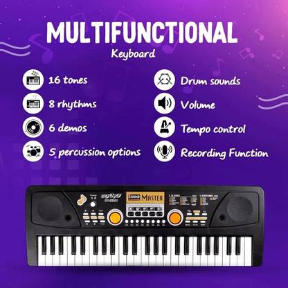 RG TRADERS 49 Keys Electronic Piano Keyboard with LED Display & Microphone, KW__37_74 49 keys Electronic Piano Keyboard with Microphone 49 Keys Analog Portable Keyboard
