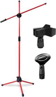 KADENCE Red Heavy Duty Adjustable Dual (M30) Microphone Stand
