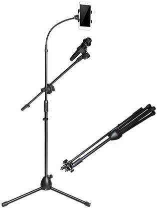 Techtest Heavy Duty Adjustable Dual Mike Stand Condenser Microphone Stand for Studio Microphone Stand