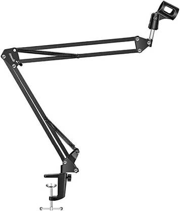 TechBlaze Professional Recording Microphone Stand Best Bm800 Mic Stand For Condenser Mic Boom Suspension Scissor Arm Gaming Mic Stand Studio Microphone Stand- Black Microphone Stand