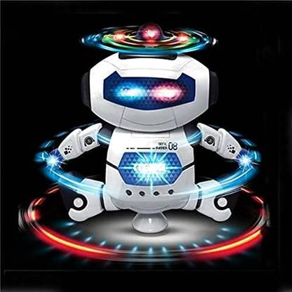 yogi Stylish Dancing 360° Spinning Robot Toy with 3D Lights and Music
