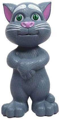 Just97 Talking Tom Cat Toy Robot Cat for Kids Speaking Repeats What You Say (Grey)