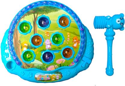 Pepstter Crazy Hamster Whack A Mole Game Interactive Pounding Toy Kids with Sound & Light