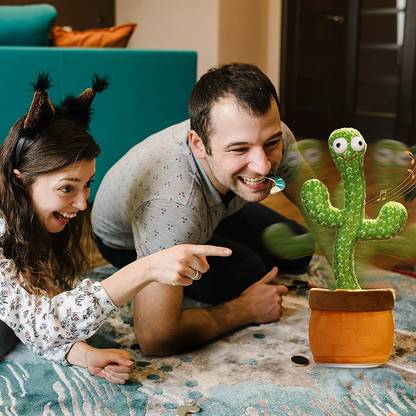 Haulsale Dancing Talking Cactus Plush Toy, Wriggle, Singing, Repeats What You Say-150